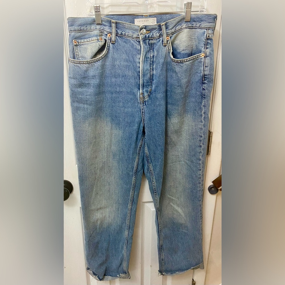 Topshop Dad Jean with Button Fly, 32W/30L (14US)